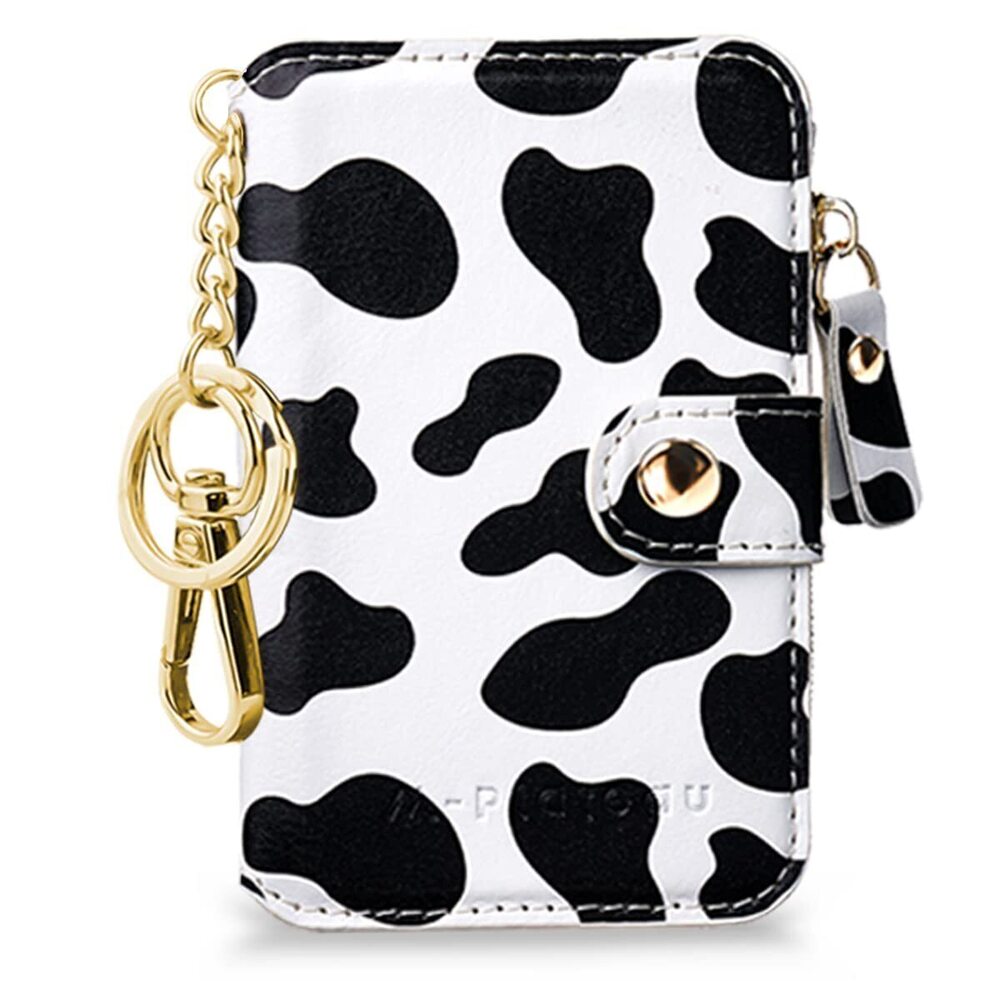1327 Keychain wallet with ID Window, Leather Credit Card Holder Zipper